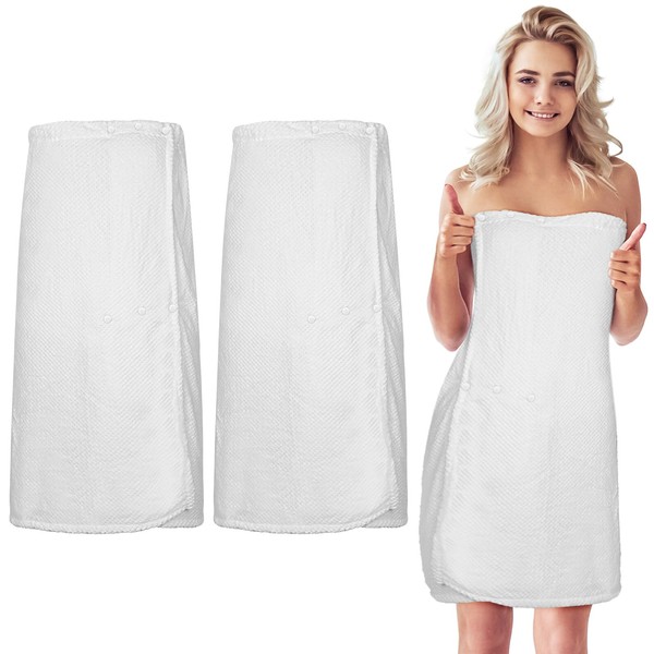 Tigeen 2 Pcs Towel Wrap for Women Lightweight Spa Robe