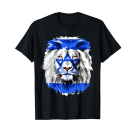 Flag of Israel lion Jewish Israel Flag T-Shirt