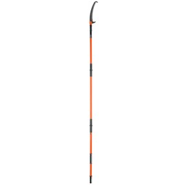 Happybuy Manual Pole Saw, 7.3-27 ft Extendable Tree Pruner with Sharp Steel Blade, Lightweight 8 ft Fiberglass Handles