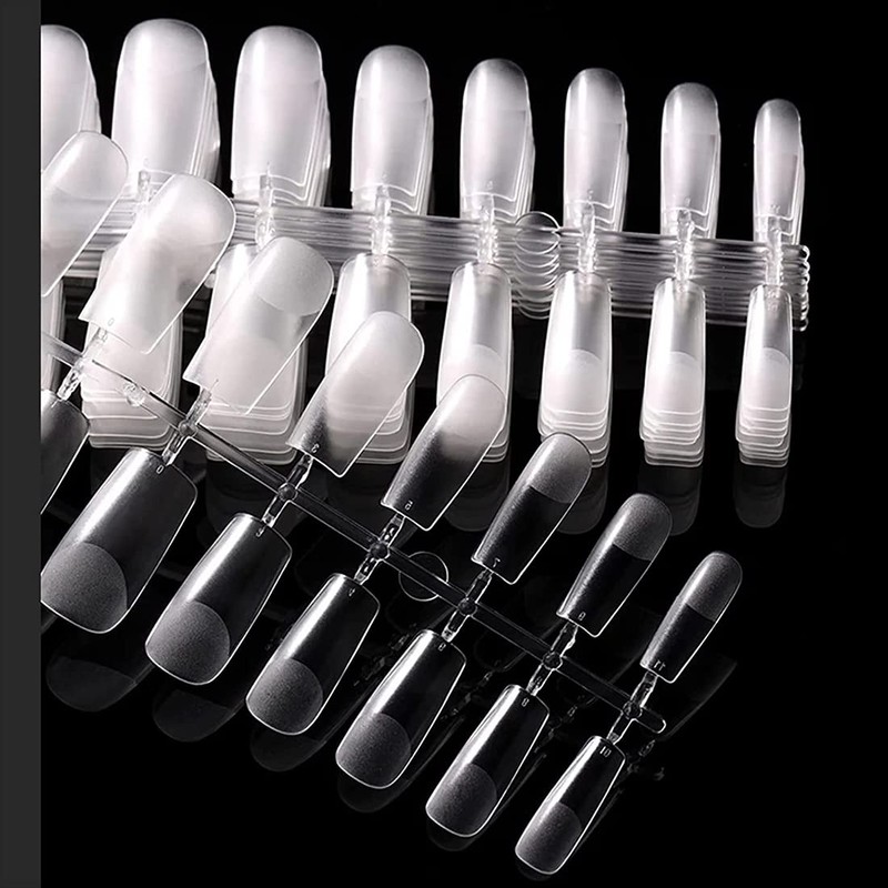 Clear Nail Tips, 240 Pieces Almond Nail Tips, Full Surface