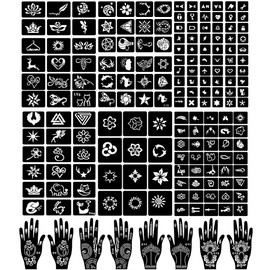 16 Sheets Temporary Tattoo Stencils for Women Girls and Kids