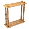 Rush Creek Creations Rustic Log 6 Billiard Cue Storage Rack,