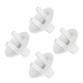 uxcell 4Pcs Air Conditioner Drain Hose Connector Elbow Fitting with Rubber Rings for Mini-Split Units and Window AC Unit 25mm, White