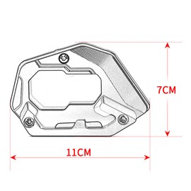 Modeer For B.MW R1250GS Adventure 2018-2023 (Not for Lowered Vehicles) Motorcycle CNC Support Extension Plate Stand Side Stand Pad R 1250GS ADV R1250GSA Accessories (Grey)