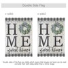 Pfrewn Home Sweet Home Magnolia Large House Flag 28x40 Double