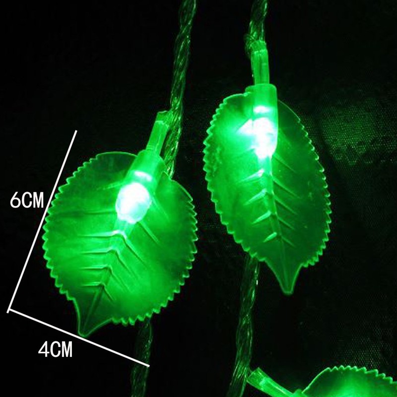 Dreamworth Green Leaf String Lights,33Ft/10M 100LEDs Battery Operated Green Leaf