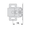 Emuca 1275505 Double roller catch for hinged furniture door, Set