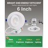 zouzai 6 inch 5CCT Gimbal Led Recessed Lights, 360°+90° Adjustable