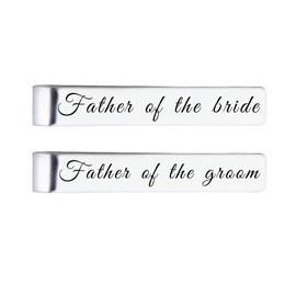 Father of The Groom Bride Gifts for Father of The Groom Bride Wedding Tie Clips for Dad Wedding Day Gifts for Father of Bride Groom Tie Clip Set Father in Law Wedding Gift from Groom Bride
