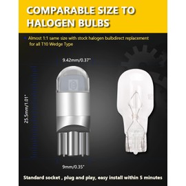 UNXMRFF 194 LED Bulbs Blue, T10 W5W 2825 168 LED Bulbs 3030 Chips 194 Bulb Replacement for 12V Car License Plate Light, Dome Map Light, Dash light, Side Marker Light, Courtesy Light Bulbs, Pack of 10