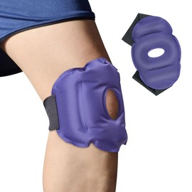 HEINALOUS Knee Icing Supporter, Fixing Supporter, Cooling Pack, Thermal Pack, Icing Bag, Cold & Hot Use, For Sports, Tennis, Baseball, Basketball, Leak Prevention, Unisex (Blue-Knee)