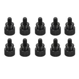 Roczential 10 Pack Thumb Screws, Anodized Thumbscrews for Computer Case, Cover, Hard Drive (6-32 Thread)
