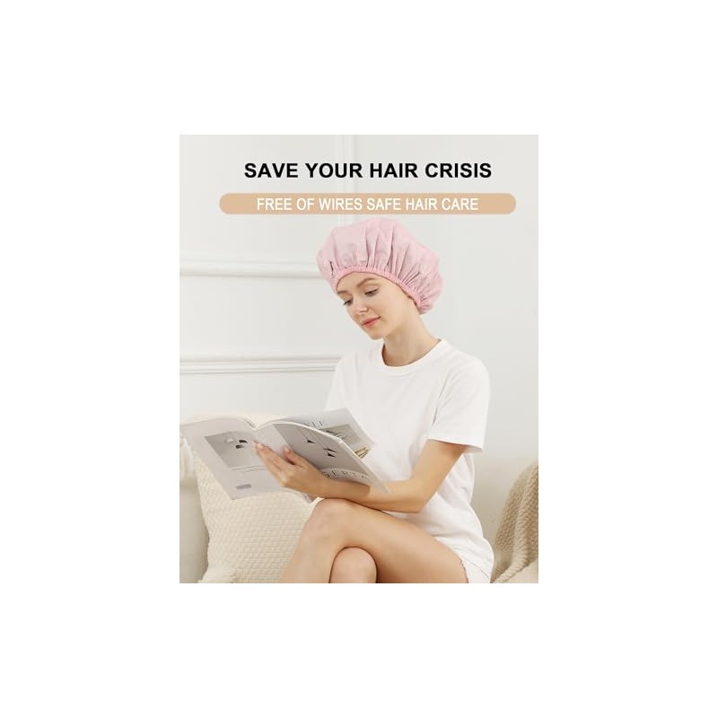 Yizijizi Tejido Capas Este Gorro Ducha Presenta Una Construcción Dos