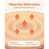 LYNG Pizza Pan 16 Inch, 2 Pack Silicone Nonstick Pizza