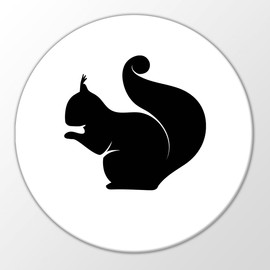 Huuraa Magnet Squirrel Silhouette Fridge Magnet Size 59 mm with Motif for All Animal Lovers Gift Idea for Friends and Family