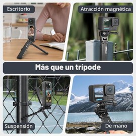 Mini trípode magnético para Insta360 Luna Ultra X5, para DJI Pocket 4 3 Osmo Action 6 5 Pro, soporte flexible de trípode de computadora para accesorio
