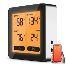 Cappec Smart Wireless Meat Thermometer with Dual Probe Bluetooth 100ft Range