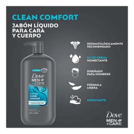 Jabón Líquido Corporal Dove Men Care 887ml Clean Confort