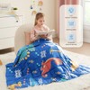 HOSUKKO HOSUKKO Weighted Blanket - 5 lbs Blue Dinosaur Washable