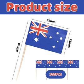 300Pcs Australian Toothpick Flags, Australian Decorations, Australian Party Decorations, Australia Day Decorations, Australian Flags