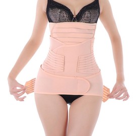 EQMUMBABY 3 in 1 Strip Maternity belly Band Postpartum Recovery Belt Belly and Waist and Pelvis Shaper - Size L