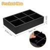 sourcing map Tea Bag Organizer, 6 Compartments Pine Wood Tea