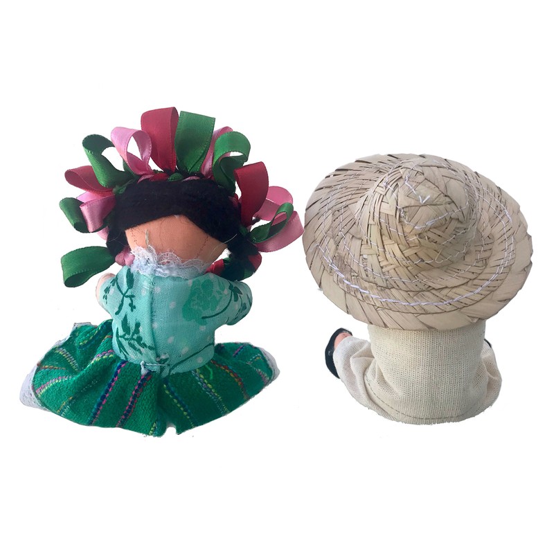 ALKIMIA INC Mexican Handmade Traditional Rag Couple Dolls - 5