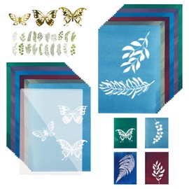 Cyanotype Paper Kit, 60 Pieces, Highly Sensitive Sun Printing Paper with Acrylic Film, Sun Print Paper, Solar Photo Paper, Sun Art Paper for Children, Adults, DIY, Crafts, Wall Art Decoration