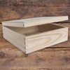 Square Wooden Box with Hinged Lid | 22.5 x 22.5