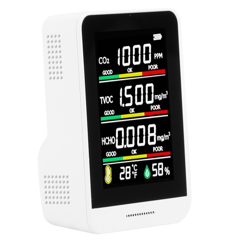 Air Quality Monitor Portable CO2 TVOC Formaldehyde Tester Humidity Detection