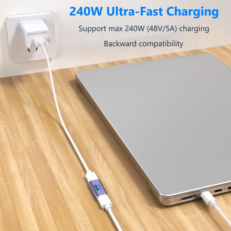 Meliya 3 Pack USB C Coupler, 240W USB C Female