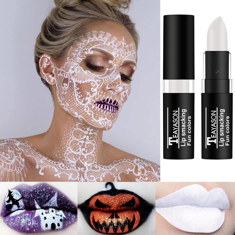 3 Colors Gothic Matte Lipstick Set, Vampire Black White Red