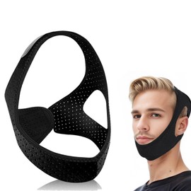 Anti Snoring Devices,Chin Strap for Sleeping,Breathable Snoring Solution,Adjustable Stop Snoring CPAP Chin Strap for Men and Women,Comfortable Sleeping - Black