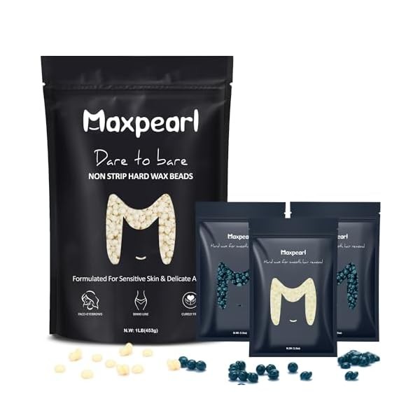Maxpearl Hard Wax Beads for Hair Removal 1LB + 10.5OZ