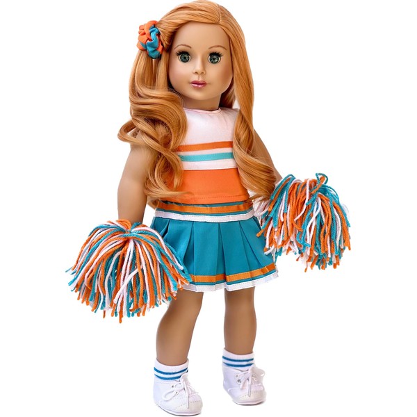Cheerleader - 6 Piece Cheerleader Outfit - Blouse, Skirt, Headband,