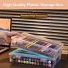 Plastic Storage Container with Latching Lid, Large Pencil Box Clear