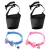 2pcs Black Muzzles For Pets, 2pcs Collars, Adjustable Muzzles For