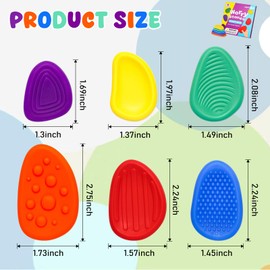 Pack of 6 Fidget Toys, Sensory Stones, Stress Relief Toy, Sensory Stone, Emotional Soothing Toy, Sensory Stones, Stress Soothing Toy for Children and Adults