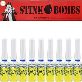 The Dreidel Company Hilarious Stink Vials Prank Kit - 3-Pack of Nasty Odor Glass Bottles for Epic Jokes (3-Pack (9 Vials))