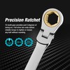 DURATECH 14 * 15 mm Extra Long Anti-Slip Flex-Head Ratcheting