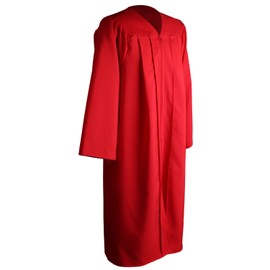 OSBO GradSeason Unisex Matte Robes for Graduation Gown, Choir Robes, Pulpit Robe and Pastor, Red, 45