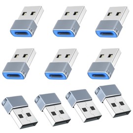 Liaoan Weiyu 10-piece USB A to USB C Adapter, C-Type Female to USB Male Charger Converter, Suitable for Phone 17 Charger, Watch Ultra SE 9 10,Phone 17 Pro Max 16 15 12, S25 Ai-rPods Pad。