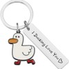Hibetek Duck key chain I Ducking Love You keychain Couple