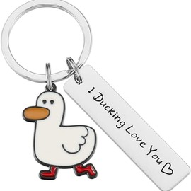 Hibetek Duck key chain I Ducking Love You keychain Couple key chain