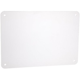 Brady 25376 7" Height, 10" Width, B-401 Plastic, White Color Blank Sign