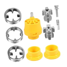 Milageto PVC Thread Maker Tool for Electric Drill Pipe Threader Plumbing Tool Easy to Operate 1/2 3/4 1 inch Pipe Tap Die Set