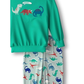 CALIDA Toddlers Children's 100% Organic Cotton Cuffed Pyjamas with Soft Ribbed Cuffs, Arcadia Green