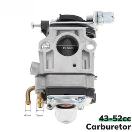 zalati Carburettor Carb 43CC 52CC Petrol/Gas Carburettor with Membrane and Gaskets for MP15 CG430 CG520 BC430 BC520 Grass Trimmer Brush Cutter Motor