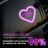 2pc Luz De Neón Con Forma De Corazón Led Inalámbrica