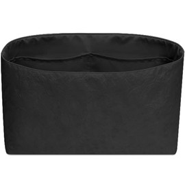 FANJI Project Tote Bag Organizer Insert for LV Keepall25 handbag, Custom Fit Inside Premium Matte Black Lightweight WaterResistant Purse Insert